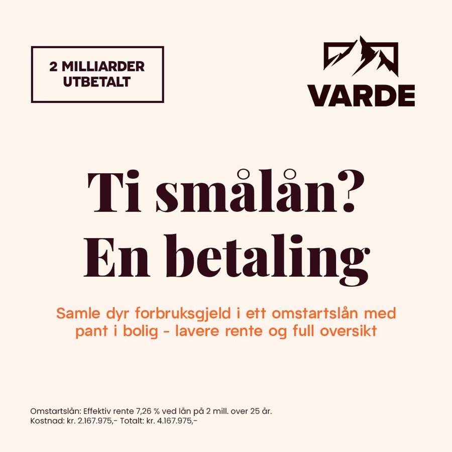 Meta-annonse for Varde Finans: «Ti smålån? En betaling»